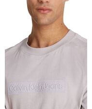 CALVIN KLEIN CK JEANS T-shirt coupe régulière avec broderie Box Tee gris mouette - T-shirt - 3