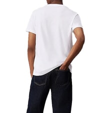 CALVIN KLEIN CK JEANS T-shirt &agrave; manches courtes coupe r&eacute;guli&egrave;re blanc brillant - T-shirt - 2