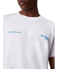 CALVIN KLEIN CK JEANS T-shirt &agrave; manches courtes coupe r&eacute;guli&egrave;re blanc brillant - T-shirt - 3
