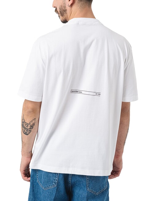 CK JEANS T-shirt à manches courtes Euphoric en relief blanc brillant - T-shirt