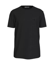 CALVIN KLEIN CK JEANS T-shirt en coton à manches courtes ck noir - T-shirt - 4