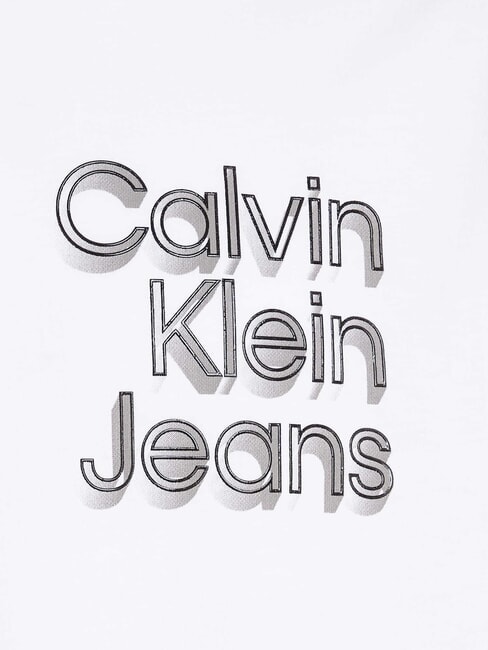 CK JEANS T-shirt à manches courtes avec logo imprimé en 3D blanc brillant - T-shirt
