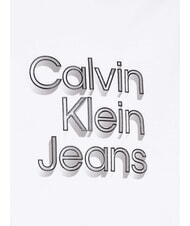 CALVIN KLEIN CK JEANS T-shirt à manches courtes avec logo imprimé en 3D blanc brillant - T-shirt - 4