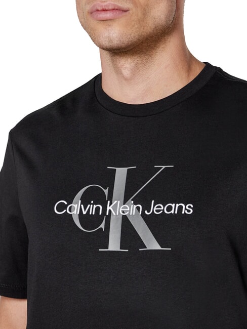CK JEANS T-shirt en coton à manches courtes avec logo noir - T-shirt
