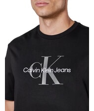 CALVIN KLEIN CK JEANS T-shirt en coton à manches courtes avec logo noir - T-shirt - 3