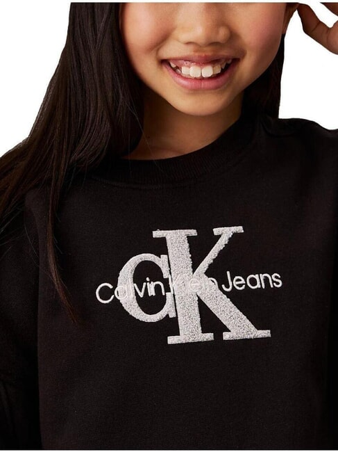 CK KIDS Sweat-shirt ras du cou avec logo sherpa ck noir - Bébé Sweat