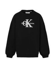 CALVIN KLEIN CK KIDS Sweat-shirt ras du cou avec logo sherpa ck noir - Bébé Sweat - 4