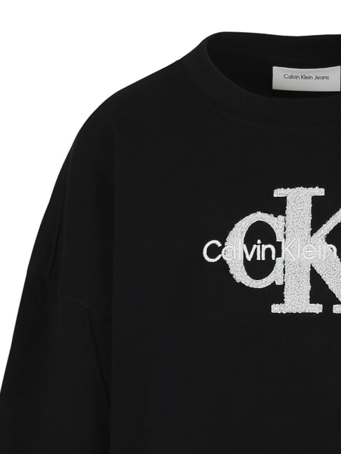 CK KIDS Sweat-shirt ras du cou avec logo sherpa ck noir - Bébé Sweat
