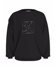 CALVIN KLEIN CK KIDS Sweat-shirt à col rond avec imprimé ck noir - Bébé Sweat - 4
