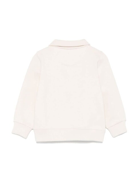 CK KIDS Sweat-shirt en coton style polo gris à crête blanche - Bébé Sweat