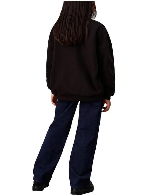 CK KIDS Sweat-shirt ras du cou avec logo sherpa ck noir - B&eacute;b&eacute; Sweat