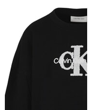 CALVIN KLEIN CK KIDS Sweat-shirt ras du cou avec logo sherpa ck noir - B&eacute;b&eacute; Sweat - 6