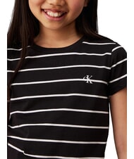 CALVIN KLEIN CK KIDS T-shirt rayé à manches courtes bande noire / ivoire - Tee-shirt enfant - 3
