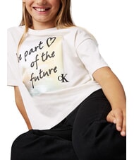 CALVIN KLEIN CK KIDS T-shirt à manches courtes avec imprimé ivoire - Tee-shirt enfant - 3