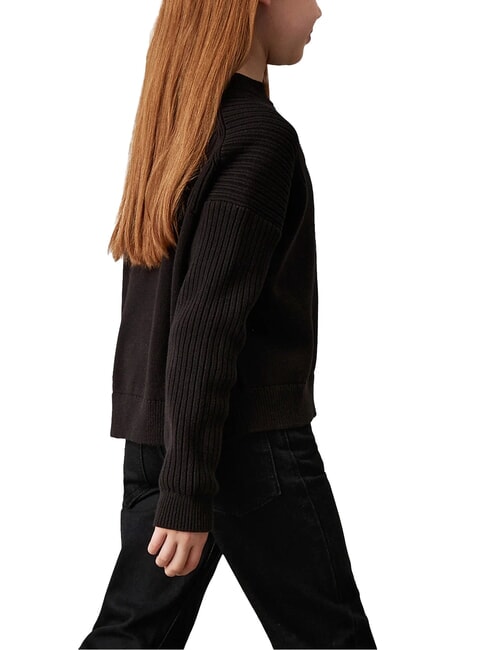 CK KIDS Pull ras du cou en coton ck noir - Pulls pour enfants