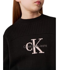 CALVIN KLEIN CK KIDS Pull ras du cou en coton ck noir - Pulls pour enfants - 3
