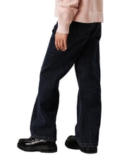 CALVIN KLEIN CK KIDS Jean coupe d&eacute;contract&eacute;e pour fille bleu noir rigide - Pantalons pour enfants - 2
