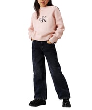 CALVIN KLEIN CK KIDS Jean coupe d&eacute;contract&eacute;e pour fille bleu noir rigide - Pantalons pour enfants - 4