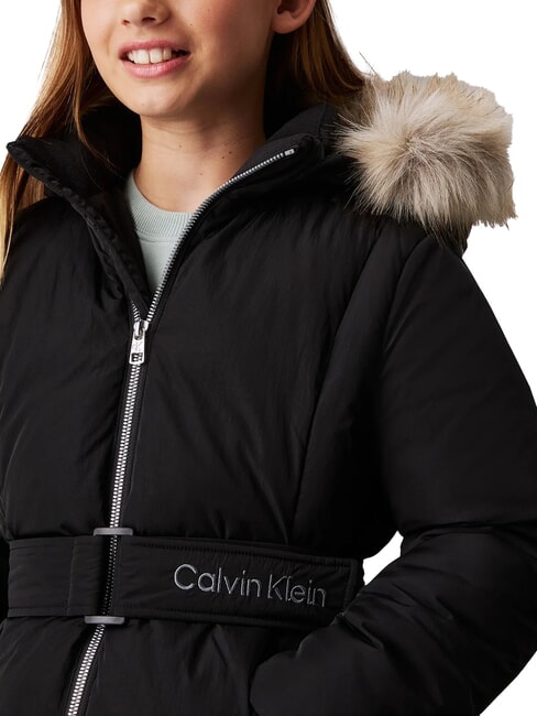 CK KIDS Doudoune longue pour fille avec capuche ck noir - Bébé Vestes