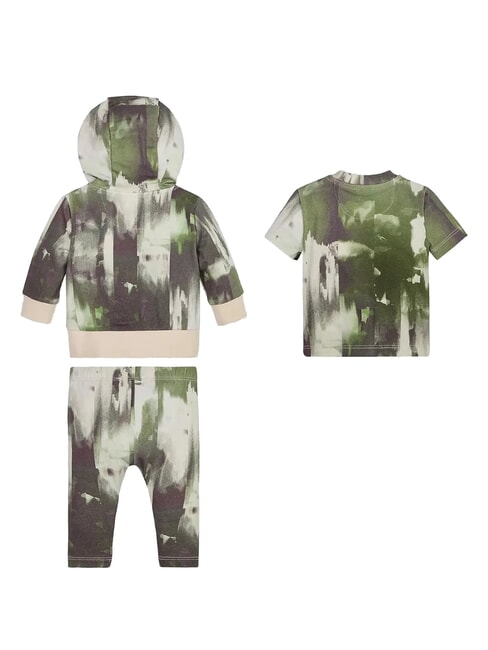 CK KIDS Coffret cadeau 3 pièces : T-shirt, pantalon et sweat pour nouveau-né AOP holographique - Barboteuses et tenues pour bébé