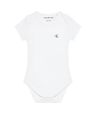 CALVIN KLEIN CK KIDS Lot de 2 bodies bébé sable rose / blanc brillant - Barboteuses et tenues pour bébé - 4