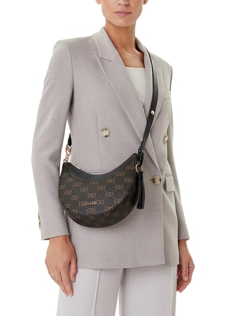 CIRRY Petit sac à bandoulière avec pompon NOIR - Sacs pour Femme