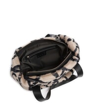 LIUJO VERRY Grand sac hobo en peluche neutre/noir - Sacs pour Femme - 4