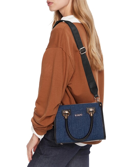 MANHATTAN Petit sac à main en jean robe bleue - Sacs pour Femme