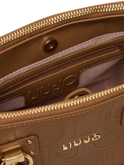 MANHATTAN Petit sac à main avec logo en relief suède - Sacs pour Femme