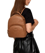 LIUJO MANHATTAN Sac à dos moyen avec logo en relief suède - Sacs pour Femme - 5