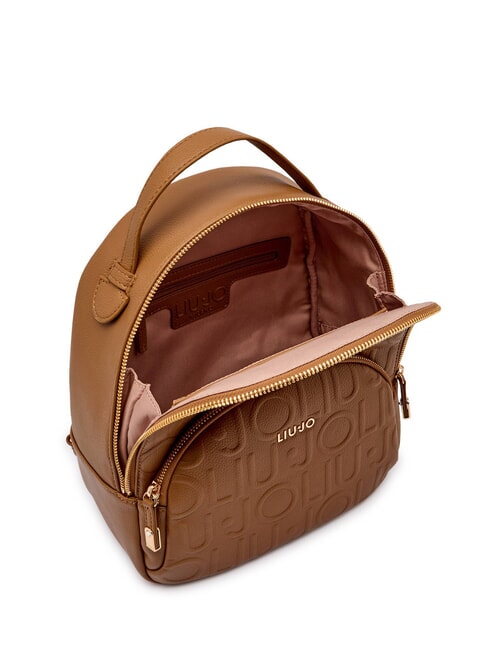 MANHATTAN Sac à dos moyen avec logo en relief suède - Sacs pour Femme