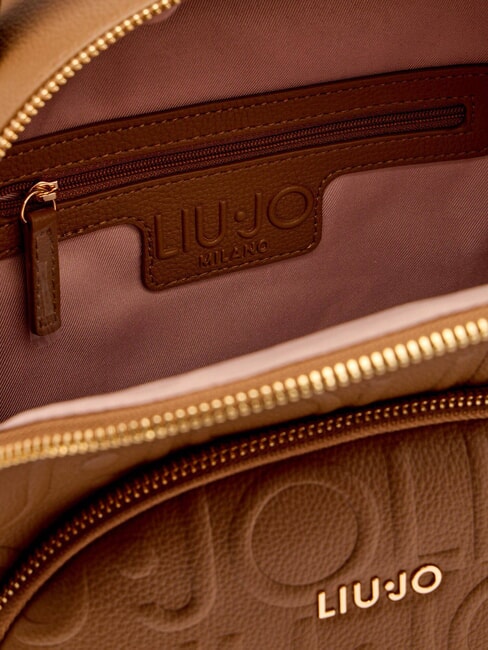 MANHATTAN Sac à dos moyen avec logo en relief suède - Sacs pour Femme