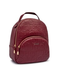 LIUJO MANHATTAN Sac à dos moyen avec logo en relief vin rouge - Sacs pour Femme - 2