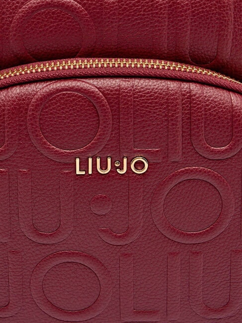 MANHATTAN Sac à dos moyen avec logo en relief vin rouge - Sacs pour Femme