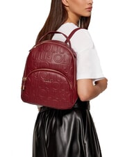 LIUJO MANHATTAN Sac à dos moyen avec logo en relief vin rouge - Sacs pour Femme - 5