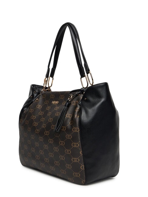 CIRRY Grand sac fourre-tout avec pompon NOIR - Sacs pour Femme