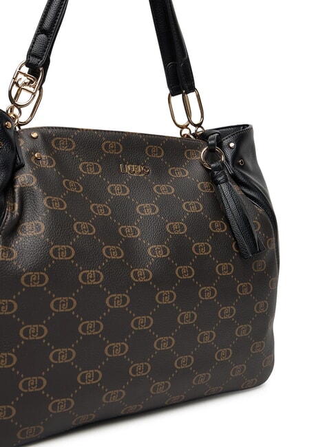 CIRRY Grand sac fourre-tout avec pompon NOIR - Sacs pour Femme