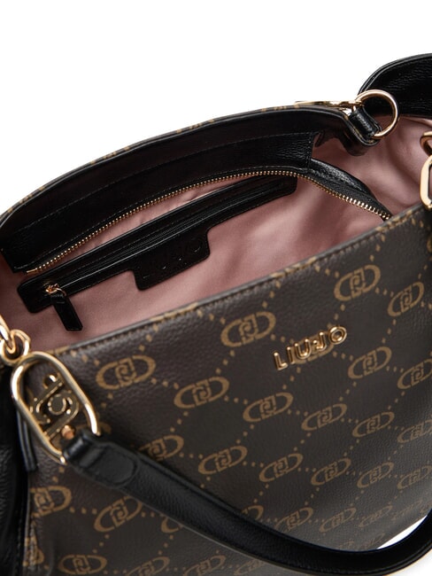 CIRRY Grand sac fourre-tout avec pompon NOIR - Sacs pour Femme