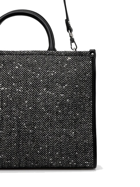 RIDHI Grand sac fourre-tout à chevrons NOIR - Sacs pour Femme