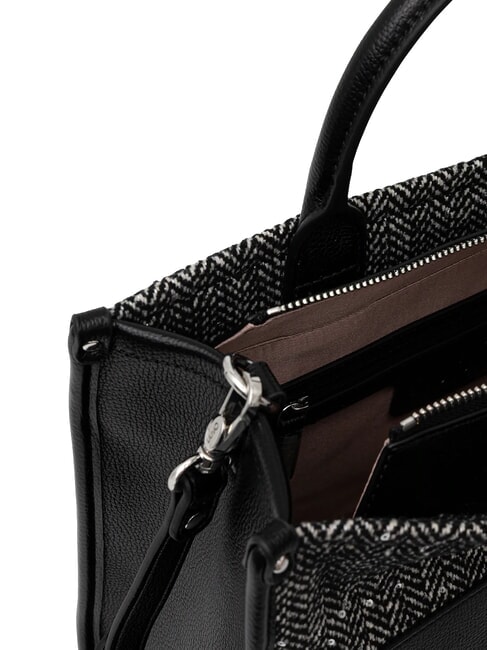 RIDHI Grand sac fourre-tout à chevrons NOIR - Sacs pour Femme