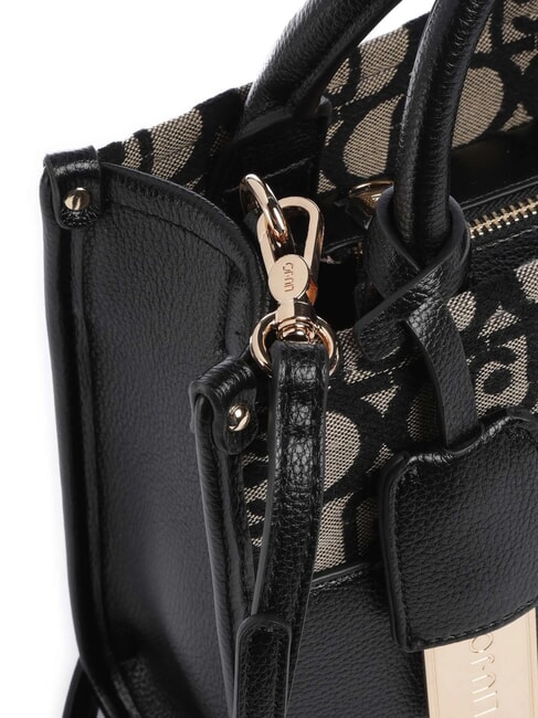 RIDHI Sac fourre-tout en tissu avec bandoulière NOIR - Sacs pour Femme