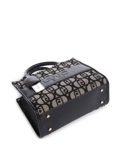 RIDHI Sac fourre-tout en tissu avec bandoulière NOIR - Sacs pour Femme