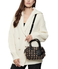 LIUJO AMELIE Petite malle en tissu jacquard tabac - Sacs pour Femme - 5