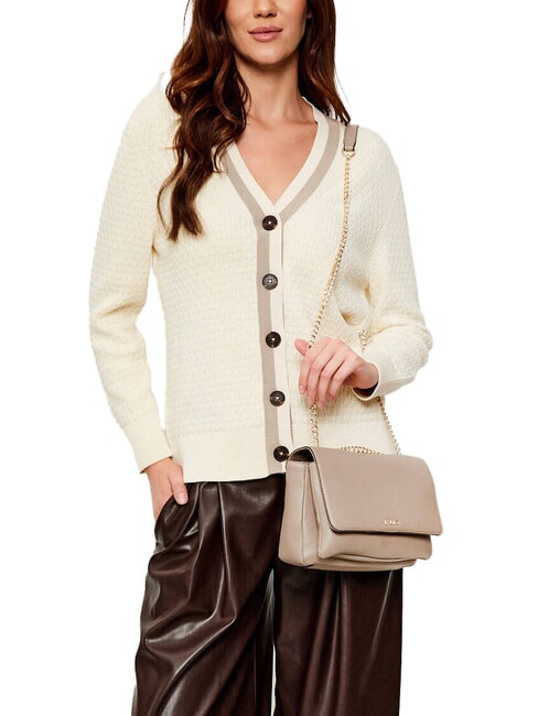 CALIWEN Sac bandoulière convertible avec chaîne taupe du désert - Sacs pour Femme