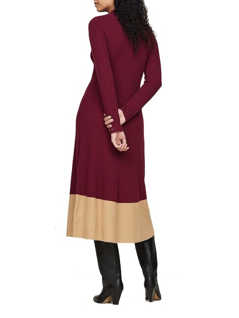 TH  Robe en laine rouge foncé - Vêtements femme