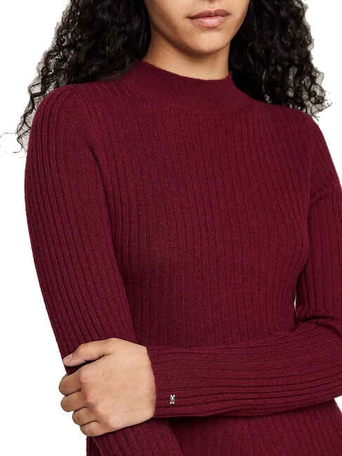 TH  Robe en laine rouge foncé - Vêtements femme