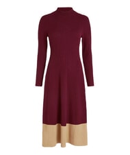 TOMMY HILFIGER TH  Robe en laine rouge foncé - Vêtements femme - 4