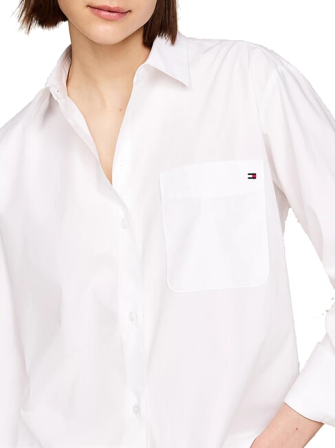 TH  chemise en coton &agrave; manches longues blanc optique - Chemises