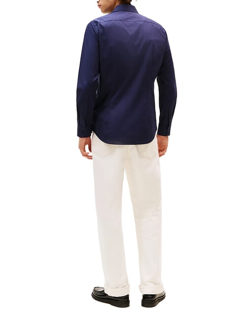 TH  chemise &agrave; manches longues blazer bleu marine - Chemises pour hommes