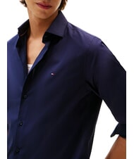 TOMMY HILFIGER TH  chemise &agrave; manches longues blazer bleu marine - Chemises pour hommes - 3